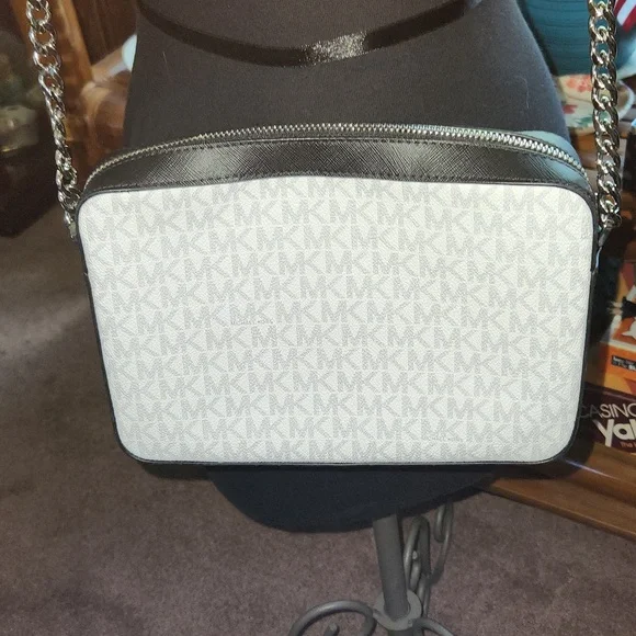 Michael Kors Black and White Crossbody Bag - Picture 5 of 9